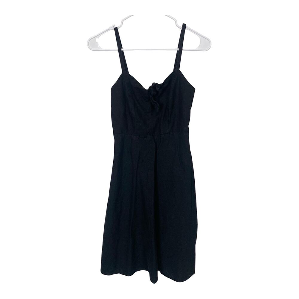 Old Navy Cami Linen Blend Mini Dress Sundress Elastic Back Size XS